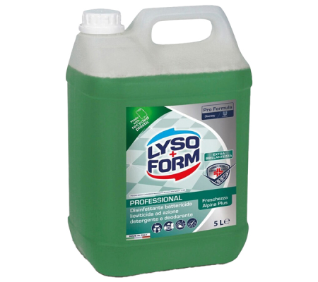 Detergente disinfettante Plus - per pavimenti - freschezza alpina - 5 lt - Lysoform - 9300969 - 7615400862054 - DMwebShop