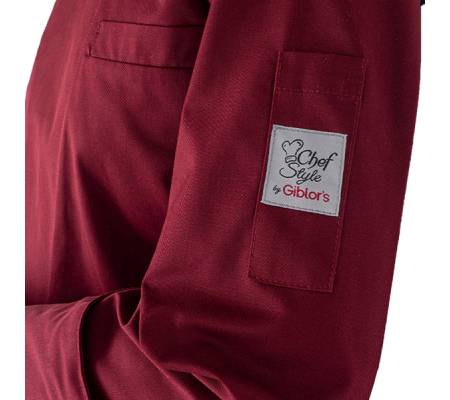 Giacca da cuoco Raul - a manica lunga - taglia XL - bordeaux - Giblor's - Q8GX0105-U35-XL - 8058045587729 - DMwebShop - 1