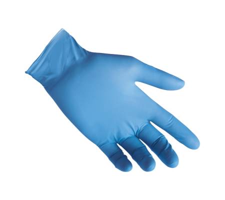 Guanti in nitrile R70 - senza polvere - taglia M - azzurro - conf. 100 pezzi - Reflexx - R70/M(8) - 8032891631492 - DMwebShop - 1