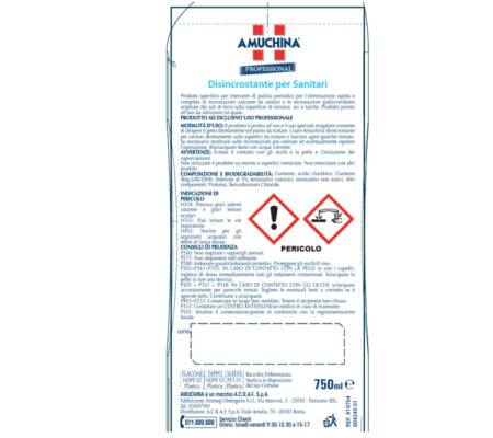 Disincrostante sanitari - 750 ml - Amuchina Professional - 05-0187 - 8000036025062 - DMwebShop - 1