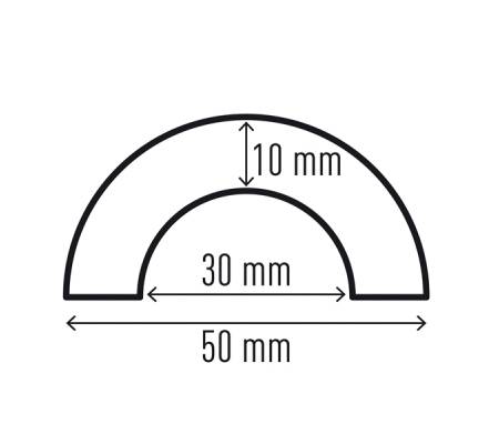 Profilo paracolpi P30 - per superfici tubolari - giallo-nero - Durable - 1115-130 - 4005546735801 - DMwebShop - 1