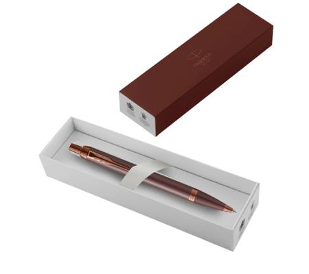 Penna sfera IM Monochrome - punta M - burgundy - Parker - 2190514 - 3026981905148 - DMwebShop - 1