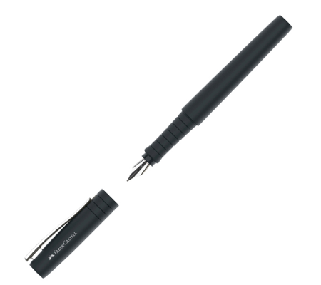 Set stilo B Poly Pen + sfera Poly Ball - punta 0,7 mm - fusto nero - Faber Castell - 241050 - 4005402410507 - DMwebShop - 2