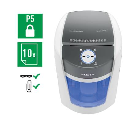 Distruggidocumenti Office P5 - taglio a frammenti 2x15 mm - IQ - Leitz - 83600000 - 4002432137626 - DMwebShop - 2
