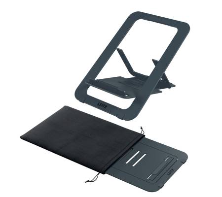 Supporto notebook - regolabile ultrapiatto - grigio scuro - in alluminio - Leitz - 63460089 - 4002432138333 - DMwebShop - 1