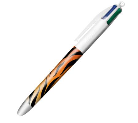 Penna sfera a scatto 4 Colori Animalier - 1 mm - conf. 3 pezzi - 9998501 - 3086123636972 - DMwebShop - 1