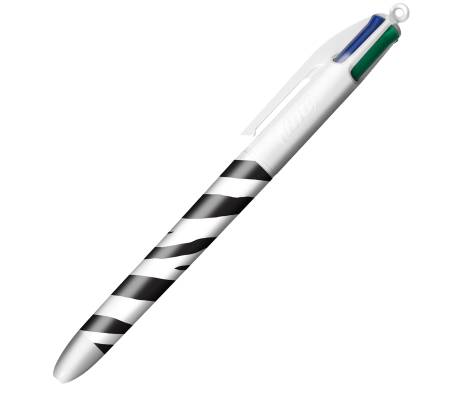 Penna sfera a scatto 4 Colori Animalier - 1 mm - conf. 3 pezzi - 9998501 - 3086123636972 - DMwebShop - 2