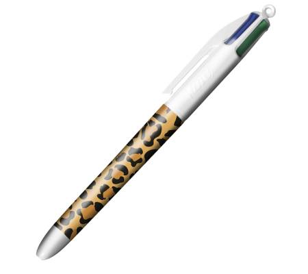 Penna sfera a scatto 4 Colori Animalier - 1 mm - conf. 3 pezzi - 9998501 - 3086123636972 - DMwebShop - 3