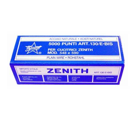 Punti per Cucitrice Zenith 130 E 6-4 Acciaio Naturale 1000 punti per scatola Zenith 0311301401 - 831 - 1