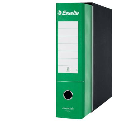 Registratore Essentials G75 dorso 8 cm protocollo 23 x 33 cm verde Esselte 390775180 - 4518 - 2