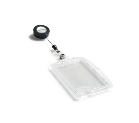 Portabadge Duo in acrilico con chiocciola 2 tessere inseribili 5,4 x 9 cm Durable 8224-19 - 113 - 1