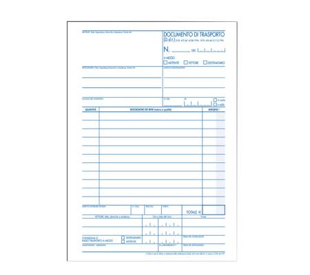 Documento di trasporto - 150 x 225 mm - Blocco da 50 x 3 copie - BM - 0100401 - 8008234004018 - DMwebShop - 1