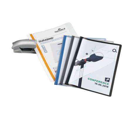 Cartellina per rilegatura Durabind - PVC - 21 x 29,7 cm - grigio - conf. 25 pezzi - Durable - 2250-10 - 4005546200323 - DMwebShop - 1