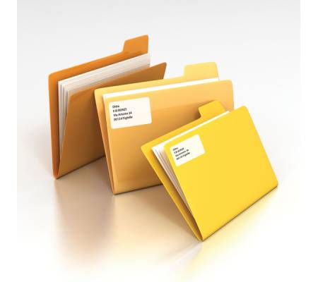 Etichette adesive LP4W carta angoli arrotondati permanenti 99,1 x 34 mm 16 etic per foglio 100 fogli bianco Tico 9934 - 1555 - 1