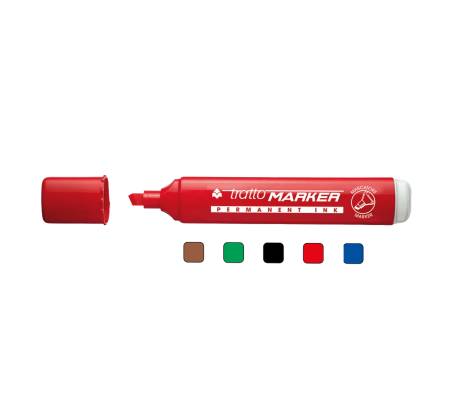 Marcatore permanente Marker punta a scalpello 6,5 mm nero Tratto 840103 - 3832 - 1