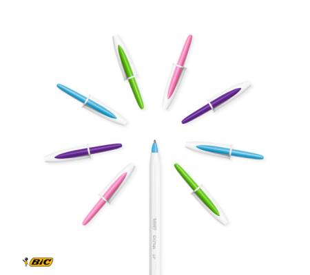 Penna a sfera Cristal Up con cappuccio - punta media 1,2 mm - fun - conf. 20 pezzi - Bic - 950446 - 3086123498341 - DMwebShop - 2
