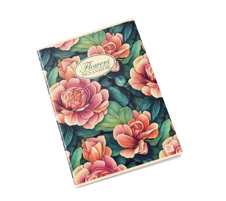Maxiquaderno Nature Flowers - A4 - 1 rigo - 42 fogli - 80 gr - conf. 10 pezzi - Pigna - 02298851R - 8005235525931 - DMwebShop - 2