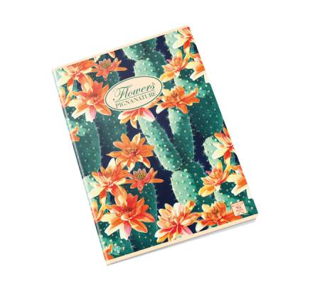 Maxiquaderno Nature Flowers - A4 - 1 rigo - 42 fogli - 80 gr - conf. 10 pezzi - Pigna - 02298851R - 8005235525931 - DMwebShop - 5