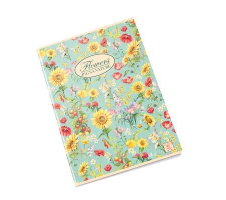 Maxiquaderno Nature Flowers - A4 - 1 rigo - 42 fogli - 80 gr - conf. 10 pezzi - Pigna - 02298851R - 8005235525931 - DMwebShop - 7