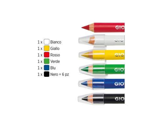 Matite cosmetiche Make Up mina diametro 6,25 mm colori classici 474000 - 718 - 1