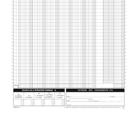 Registro corrispettivi mensili 24x2 autoricalcanti Data Ufficio DU168524C00 - 9220 - 3