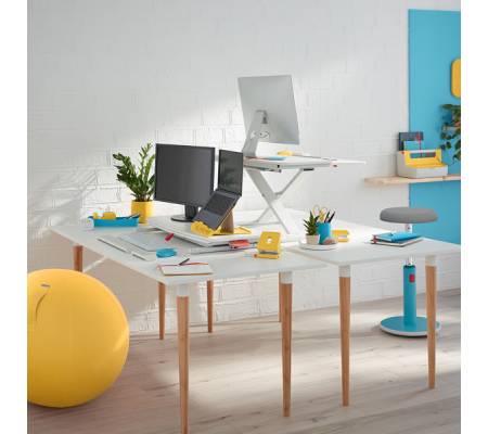 Postazione Sit e Stand Ergo Cosy - da scrivania con vassoio - Leitz - 65320085 - 4002432129430 - DMwebShop - 3