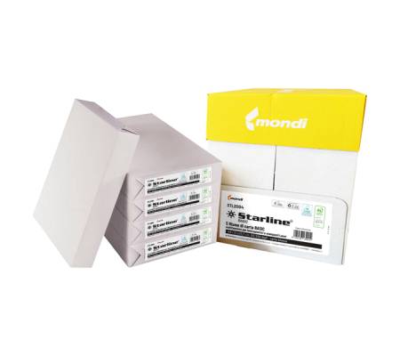 Carta fotocopie A4 - 75 gr bianco Basic risma da 500 fogli Starline 6901STL - 1198