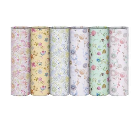 Rotolo carta regalo riciclata Fiori di campo 70cmx200m fantasie assortite Rex Sadoch EC3J1F02 - 1228 - 1
