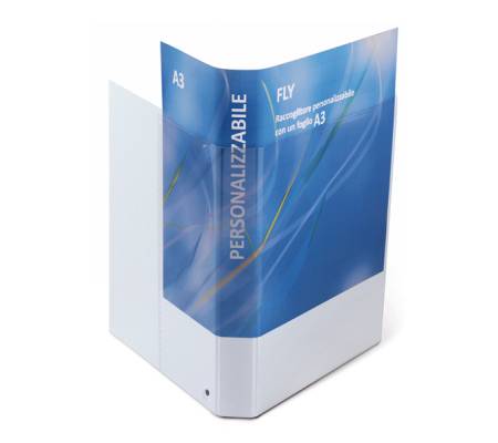 Raccoglitore personalizzabile Fly 4 anelli a D 30 mm dorso 4 cm 22 x 30 cm bianco Sei Rota 36307501 - 5359 - 1