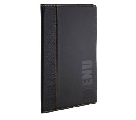PortaMenu' Trendy - 1 inserto doppio incluso - A5 - 18 x 25 cm - nero - conf. 10 pezzi - Securit - MC-TRA5-BL - 8717624240126 - DMwebShop - 1