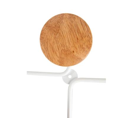 Appendiabiti da muro - 6 posti - 12 x 28 x 7 cm - metallo-legno - bianco - Alba - PMSIXBC - 3129710016228 - DMwebShop - 2