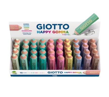Happy Gomma Pastel - colori assortiti pastello - conf. 40 pezzi - Giotto - 234000 - 87324A - DMwebShop