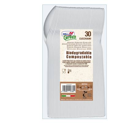Cucchiaini in Estabio - avorio - Green - conf. 30 pezzi - Dopla - 03906 - 8005090013604 - DMwebShop