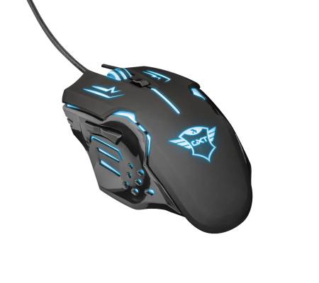 Mouse da gioco illuminato GXT 108 RAVA - con filo - Trust - 22090 - 8713439220902 - DMwebShop - 1