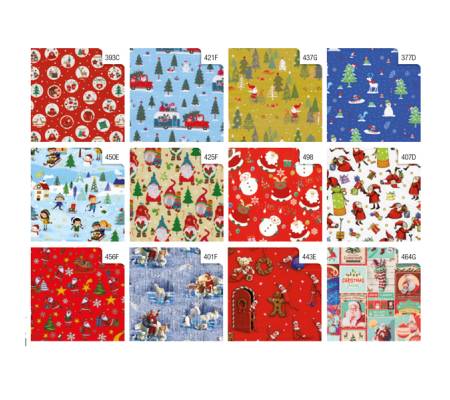 Rotolo carta regalo natale - 3 x 1 mt - fantasia bambini - colori assortiti - conf. 30 pezzi - Rex Sadoch - R3M01NT2 - 8006715059731 - DMwebShop - 1