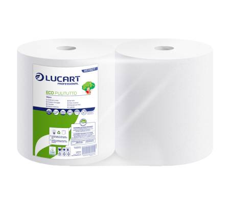 Bobina asciugatutto Eco Pulitutto microgoffrata 2 veli diametro 24,5 cm 23,5 cm x 212 mt Lucart 851192T - 1468