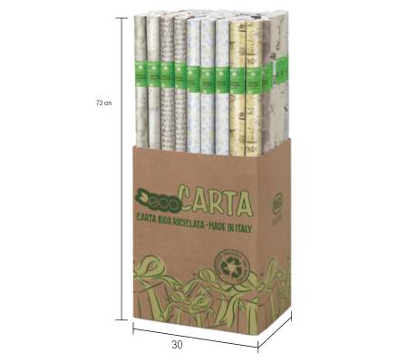 Rotolo carta regalo riciclata Fiori di campo 70cmx200m fantasie assortite Rex Sadoch EC3J1F02 - 1228