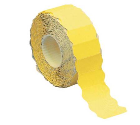 Etichetta a onda - permanente - 26 x 12 mm - giallo fluo - rotolo da 1500 etichette - conf. 16 pezzi - Markin - X3502612GI - 37905A - DMwebShop