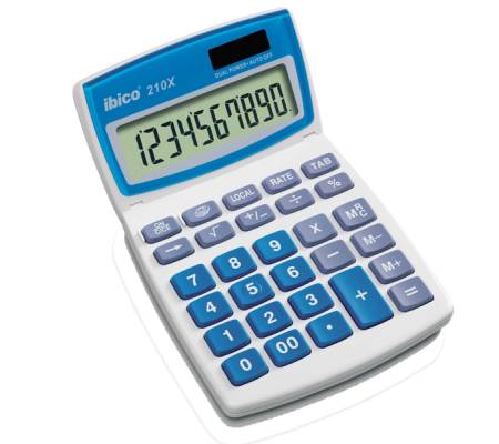 Calcolatrice da tavolo - 210X - 10 cifre - bianco - Ibico - IB410079 - 13465410079 - DMwebShop
