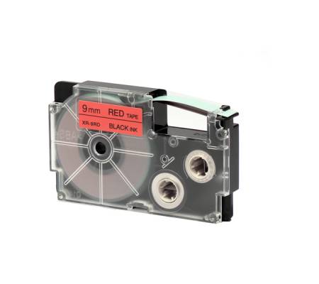 Nastro - 9 mm x 8 mt - nero-rosso - Casio - XR-9RD1-W-DJ - 4971850117445 - DMwebShop
