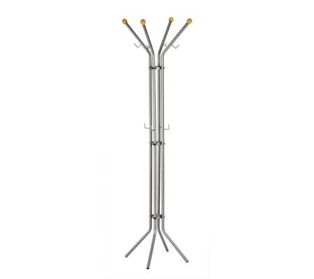 Appendiabiti - 4 pomelli - 180 x 52 cm - argento - Alco - U702800 - 4007735028008 - DMwebShop