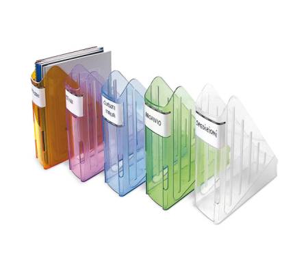 Portariviste Classic - 29,5 x 27 cm - dorso 7,5 cm - azzurro trasparente - Arda - TR4118BL - 8003438341150 - DMwebShop