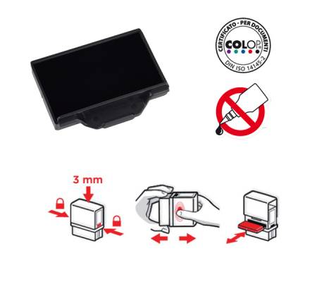 Tampone di ricambio E/200 - nero - conf. 5 pezzi - Colop - E200.N - DMwebShop
