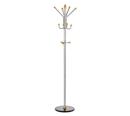 Appendiabiti - 11 pomelli - 185 x 40 cm - argento - Alco - U702804 - 4007735028046 - DMwebShop