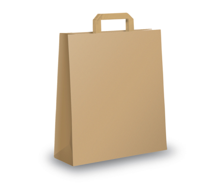 Shopper - maniglie piattina - 36 x 12 x 41 cm - carta kraft - avana - conf. 25 sacchetti - Mainetti Bags - 031311 - 8029307031311 - DMwebShop
