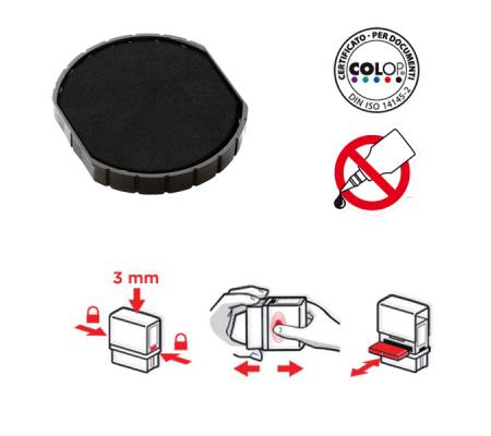 Tampone di ricambio E/R40 - nero - conf. 5 pezzi - Colop - ER40 NERO - DMwebShop