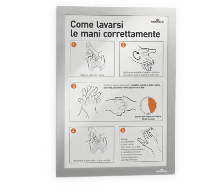 Cornice magnetica Duraframe - A5 - 15 x 21 cm - silver - conf. 2 pezzi - Durable - 4871-23 - 4005546404868 - DMwebShop