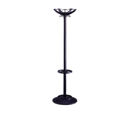 Appendiabiti con portaombrelli - 5 posti - 168 x 46 cm - nero - Unisit - APUEL/N - 8050043742520 - DMwebShop