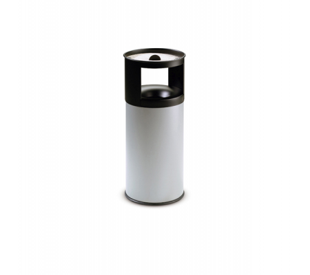 Gettacarte-posacenere autoestinguente - 40 lt - Ø 31 cm - altezza 80 cm - grigio - Stilcasa - F453612 - DMwebShop