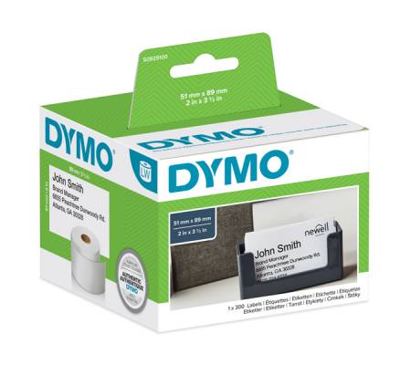 Rotolo 300 etichette LW - 51 x 89 mm - non adesivo - per badge - bianco - Dymo - S0929100 - 3501170929100 - DMwebShop